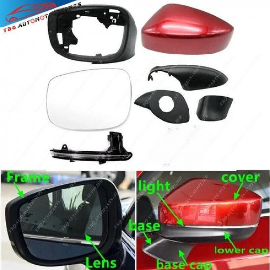 Side Mirror Frame Lower Base Cover Lens Turn Light For Mazda CX-5 CX5 2017-