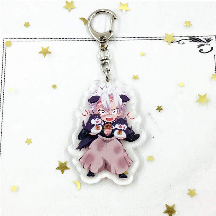 

Аниме игры Demon Slayer Blade Kadomon Tanjiro персонаж мультфильма акриловый брелок металлические украшения аксессуар подарок кулон 6cm