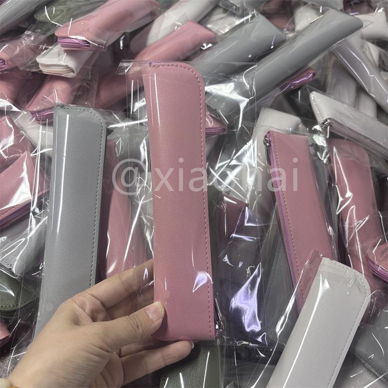 Custom PU Multi-functional Pen Sleeve - Personalized Stationery Storage Bag, Logo Printable