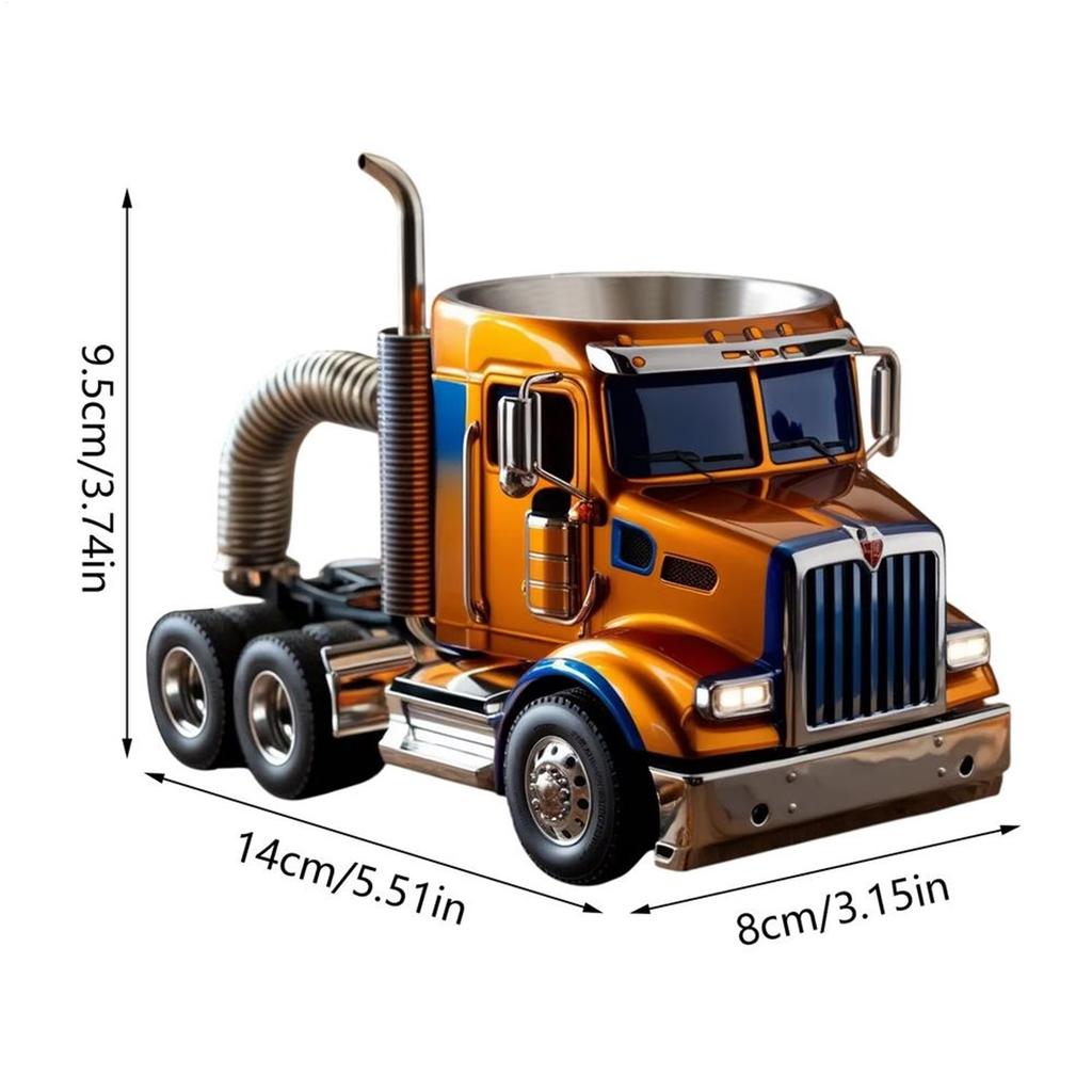 Truck Coffee Mug Creative Semi-Trailer-Shaped Beer Cups Traveling Coffee Cups Ice Milk Cups for Tea Juice Milk Latte Hot