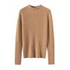Women’s Pure Cashmere Half-High Neck Seamless Knit Sweater - Long Sleeve Base Layer for Autumn/Winter