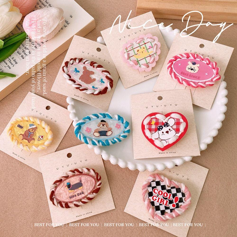 

Hair Clip Animal Side Clip Korean Style Sweet Barrettes Sweet Cartoon Duckbill Clip Women A
