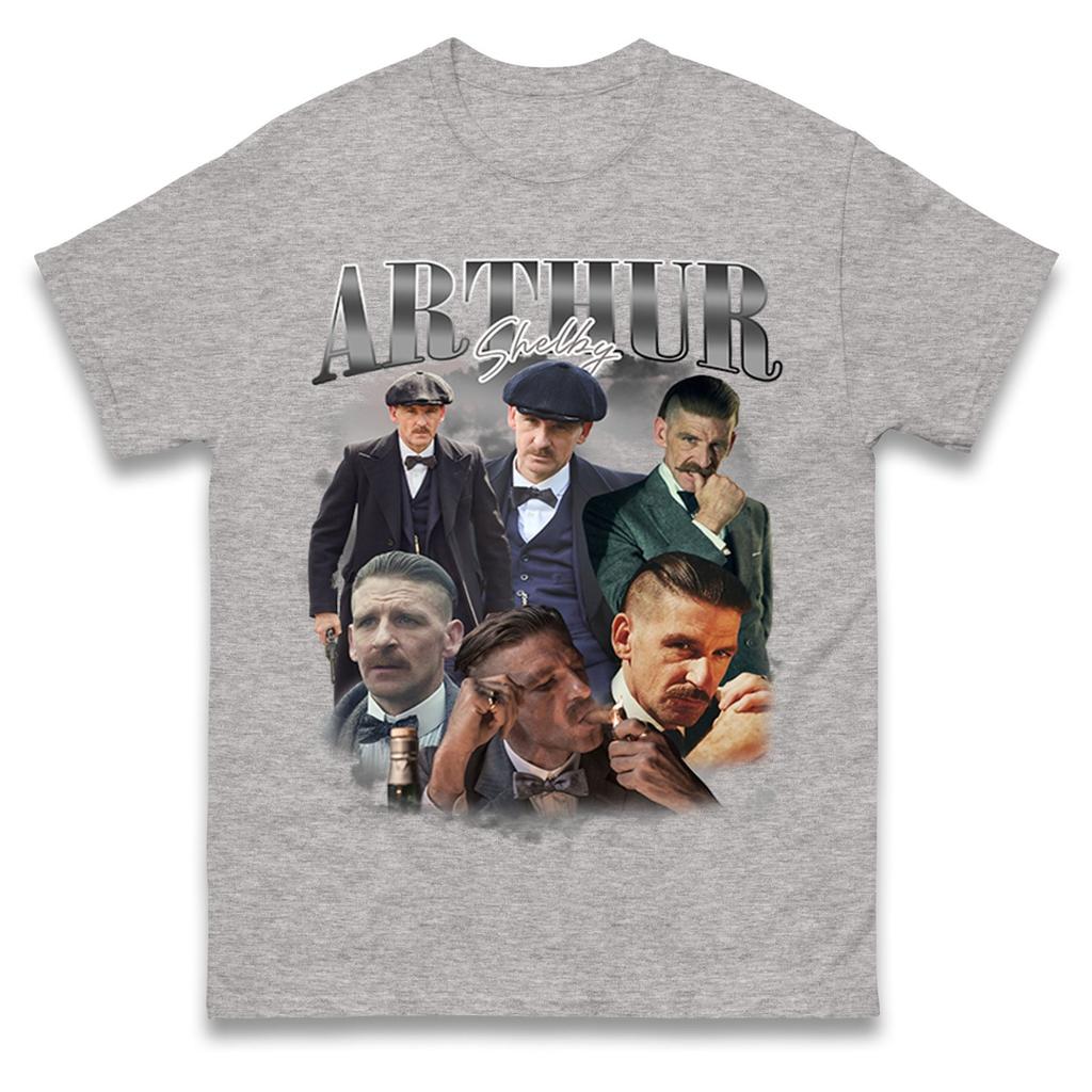 Arthur Shelby Peaky Blinders Collage Graphic Tshirt Unisex Unisex Retro Tv Show Fan Casual Short Sleeve Cotton Tops