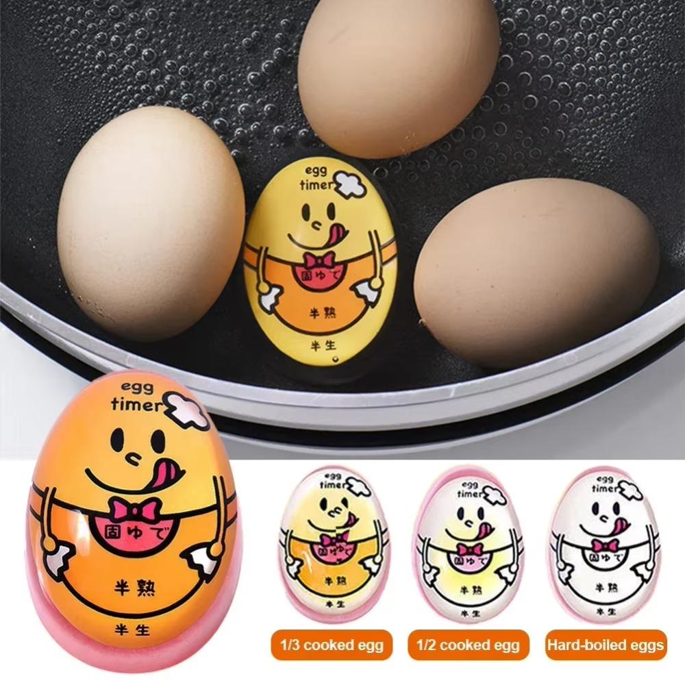 2PCS Soft Egg Thermometer Eco-Friendly Boiled Egg Timer Temperature Control Timer Home Decor