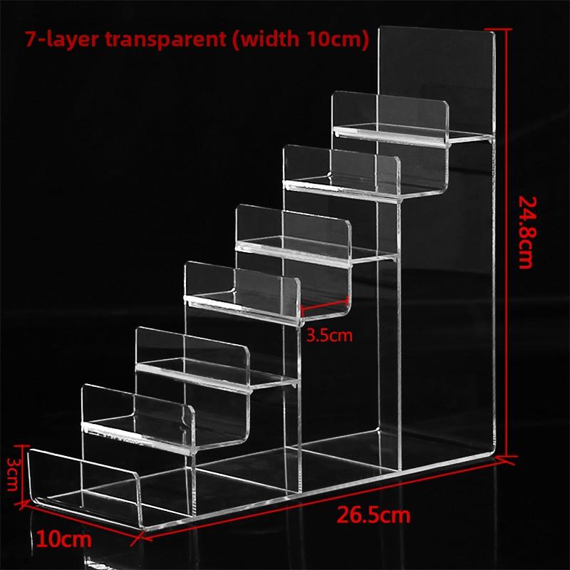 Acrylic Display Stand Multi-layer Step-shaped Wallet Holder Mobile Phone Case Holder Leather Clip Stand Transparent Base