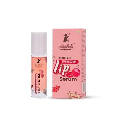 Pilgrim Spanish Squalane Lip Serum (Bubblegum)with Roll-on for Visibly Plump Lips | Hydrating Lip Serum for Dark Lips |Men & Women |6 Ml