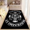 Tyrannus Skull and Weapons Pattern suitable as a non-slip mat for the living room or bedroom sofa