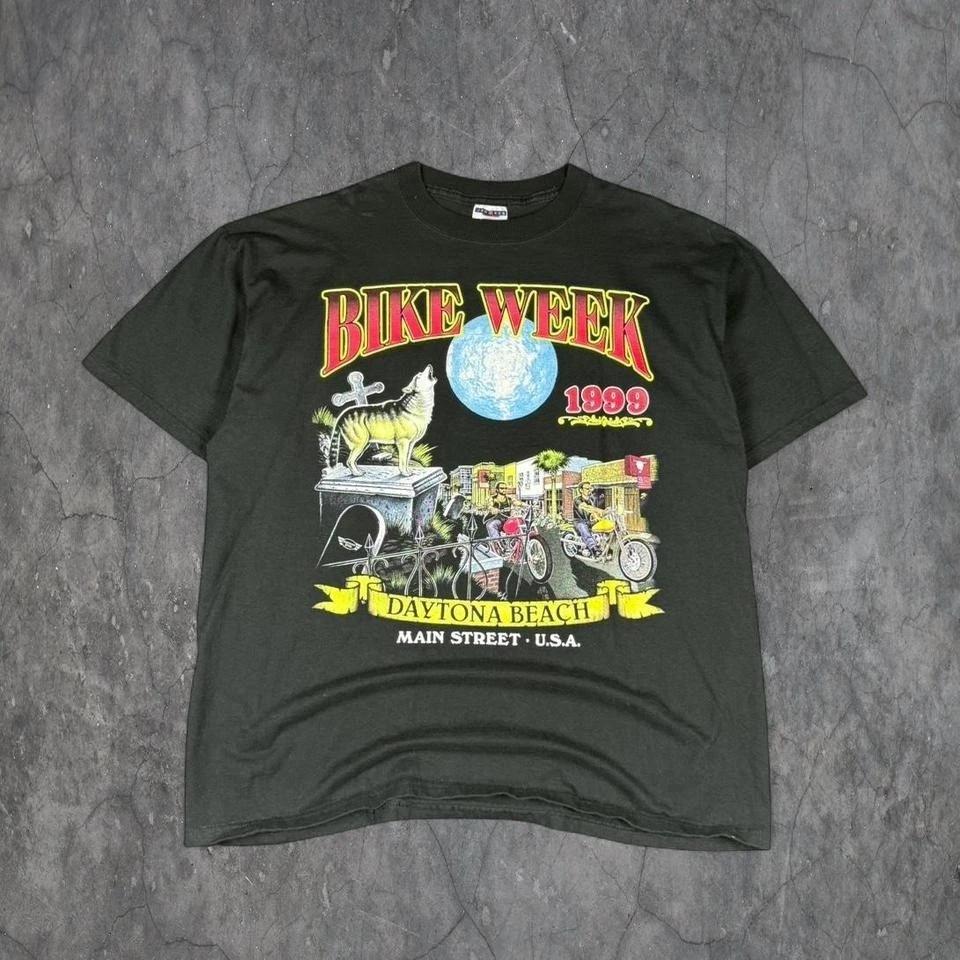 

Vintage 99 Daytona Beach BikeWeek Black Graphic T-Shirt Men s Size Large 3XL