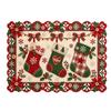 Snowman Elk Xmas Table Mat Coaster Square Dining Mat Christmas Table Placemat  Winter Season