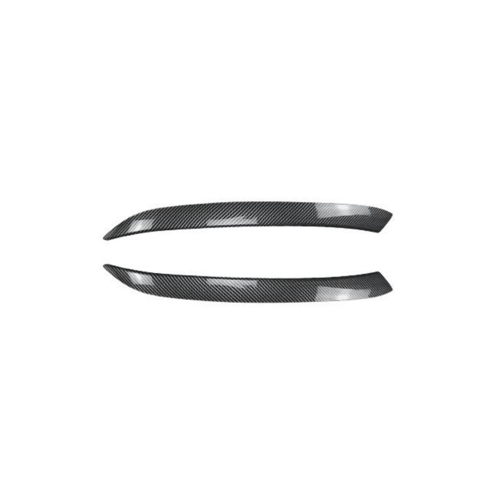 Car Headlight Head Lamp Eyebrow Eyelids Sticker Trim Cover For VW Caddy MK4 2020+ Carbon Fiber Look/Glossy Black