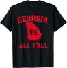 Georgia Vs All Yall for Y'All Funny Georgia T-Shirt