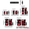 2D Flat Printing  JIT 2pcs   Curtains (Without Rod) HeartGarden Drapes Modern Light Filtering Curtains Fabric Curtains Decorations