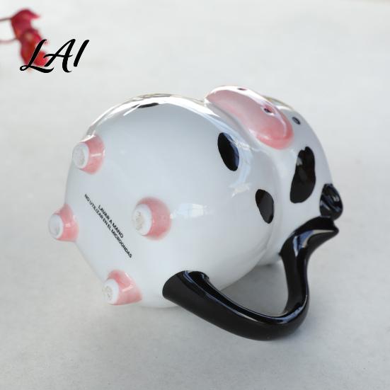 Regali di Compleanno per Amanti delle Mucche Tazza Ceramica 3D con Manico Capacità 580ml Carina Divertente Donna Animale Tazza da Caffè Novità Decorazione Desktop Casa