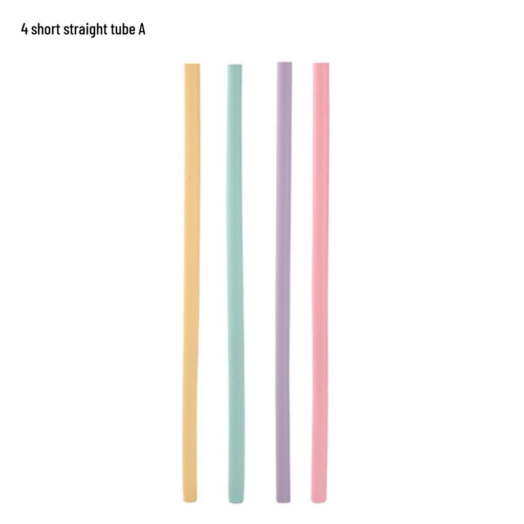 Portable Reusable Food-Grade Silicone Straw - High/Low Temp Resistant & Durable