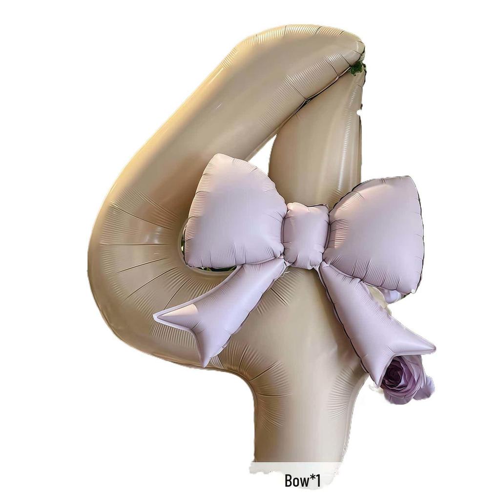 40-tums Matt Båge Födelsedagssiffra Ballong för Utomhuspicknick och Babyfestdekorationer