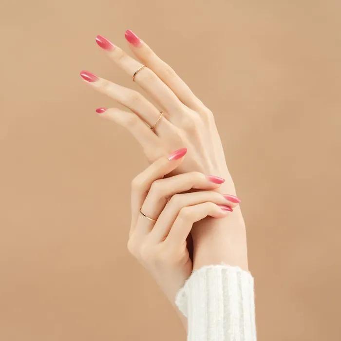 Semi-permanent Use Real Parts Long Oval Type Gel Nail Tip - Daily Rose