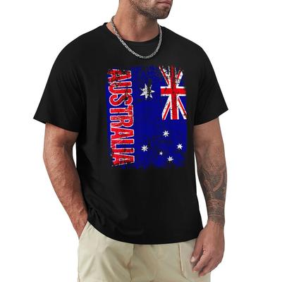 Australia Flag Vintage Distressed Australia TShirt Man T Shirt Affliction Shirts Sports Fans Mens T Shirts Top Quality