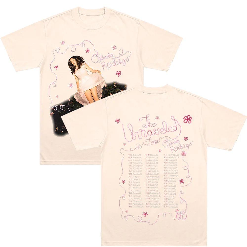 The Unraveled Tour T-shirt 2026 Rodrigo Singer Clothes Y2k Fashion Short Sleeve O Neck Tees Women Men Clothing Graphic Tee