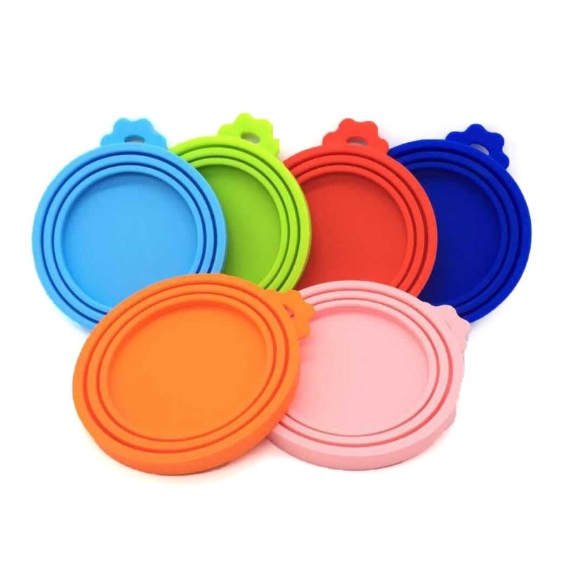 3-in-1 Reusable Silicone Dog Cat Canned Lid Portable Food Sealer Pet Food Cover Fresh Food Cover Cans Pet Accessories