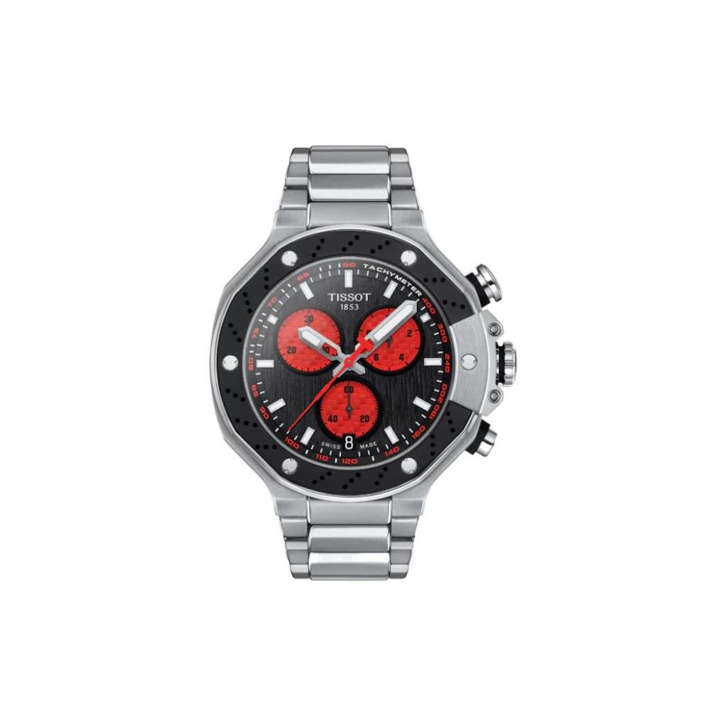 Tissot T RACE MARC MARQUEZ Quartz Movement 100m Waterproof Men's Watches Watch 45mm Black Dial T141.417.11.051.00