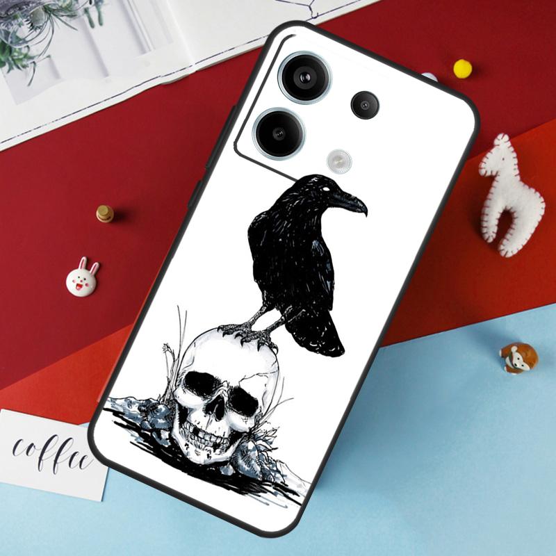 

Чехол Ворон Череп Темный Для Xiaomi Redmi Note 14 12 11 10 13 Pro 15 Pro Plus Redmi 15 14C 10C 12C 13C 15C Redmi Note 10 4G