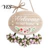 Soft Color Door Number Plate Welcome Sign for Front Door, Entrance Plate, Pastoral Rustic House Wooden Hanging Plaque Home Outdoor Wall Decor Textured