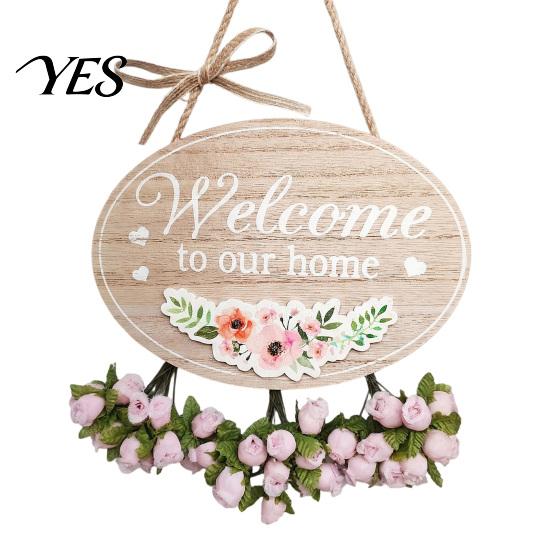 Soft Color Door Number Plate Welcome Sign for Front Door, Entrance Plate, Pastoral Rustic House Wooden Hanging Plaque Home Outdoor Wall Decor Textured
