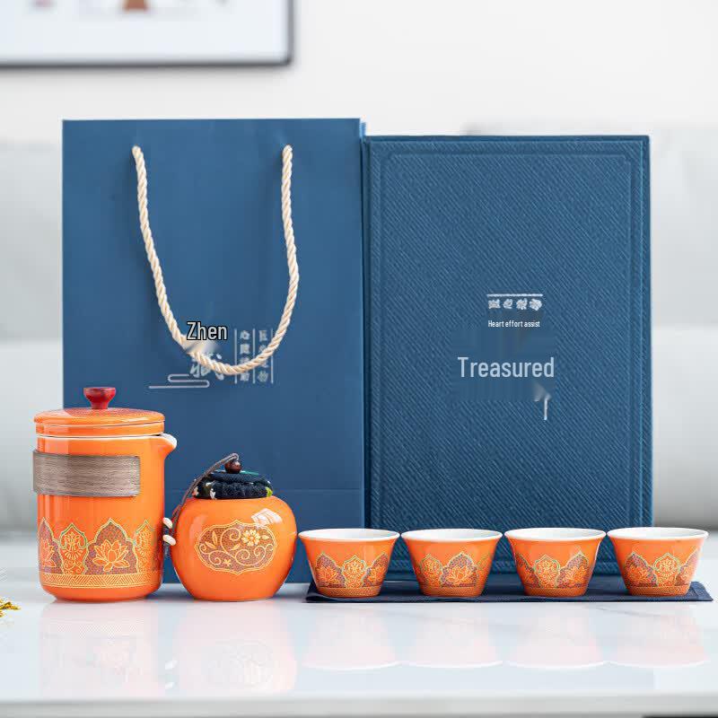 Xuan Kun Pai Nordic Ceramic Portable Travel Tea Set