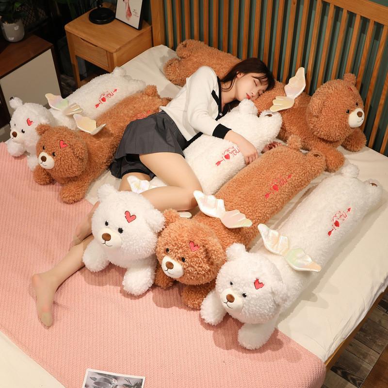 Bear Angel Cuddly Plush Toy Long Cuddly Kids Soft Cushion Home Decor Girls Gift