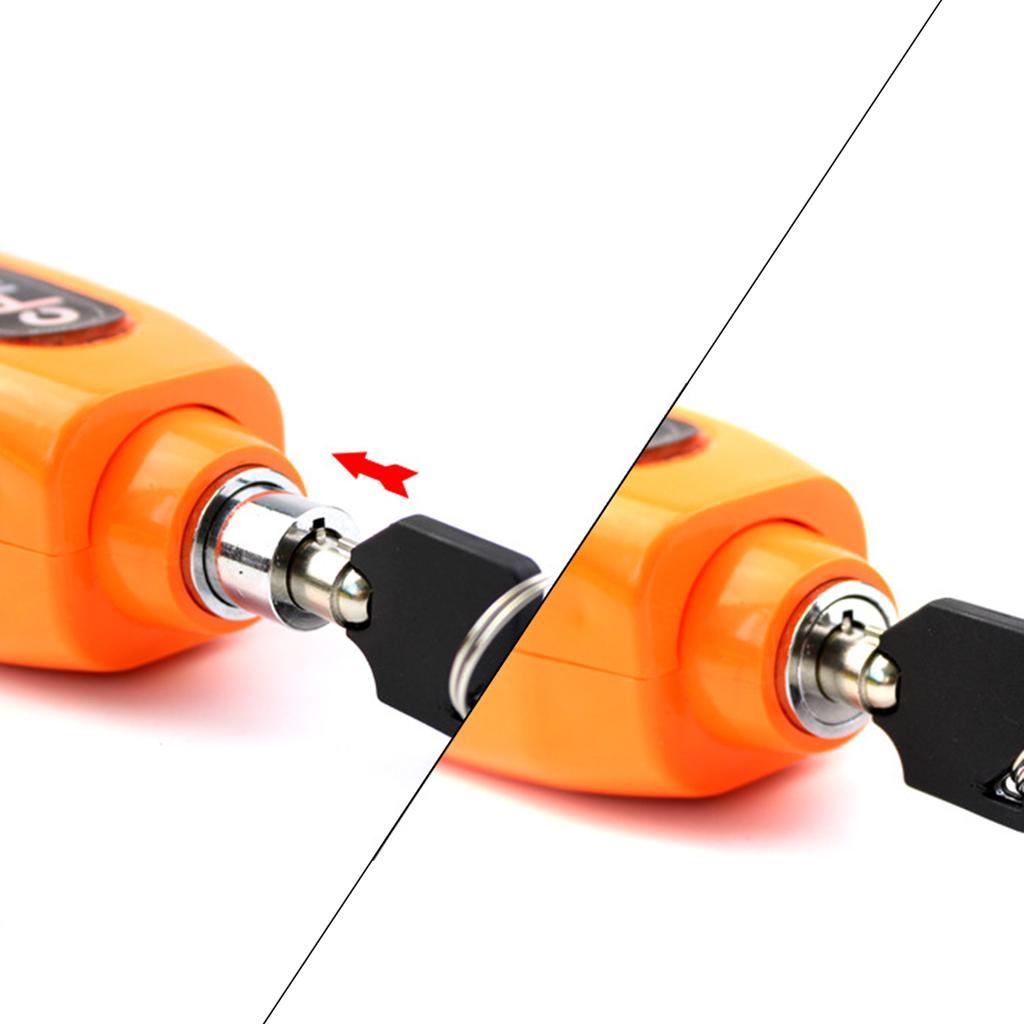 Motorcycles Handlebar Lock Grips Heavy Duty Anti-Theft Locking Device for Handlebar & Throttle L for Scooter ATV