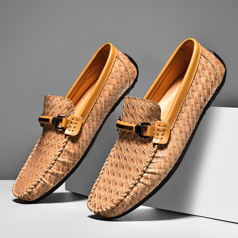 

Мужские мокасины, лоферы, туфли для вождения, повседневные туфли на плоской подошве, туфли-слипоны, большие размеры, цвет хаки, гороховые туфли EU: 45