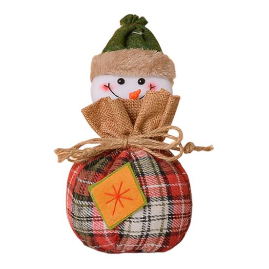 Christmas Drawstring Gift Bag 3D Plush Reindeer Santa Snowman Fruit Sacks Reusable Fabric Candies Goodie Storage Bag for Xmas Party Favors
