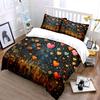Heart Pattern Decoration Set Soft Comfortable Duvet Cover Bedding Set Included 1*Duvet Cover & 2*Pillowcases, Gift
