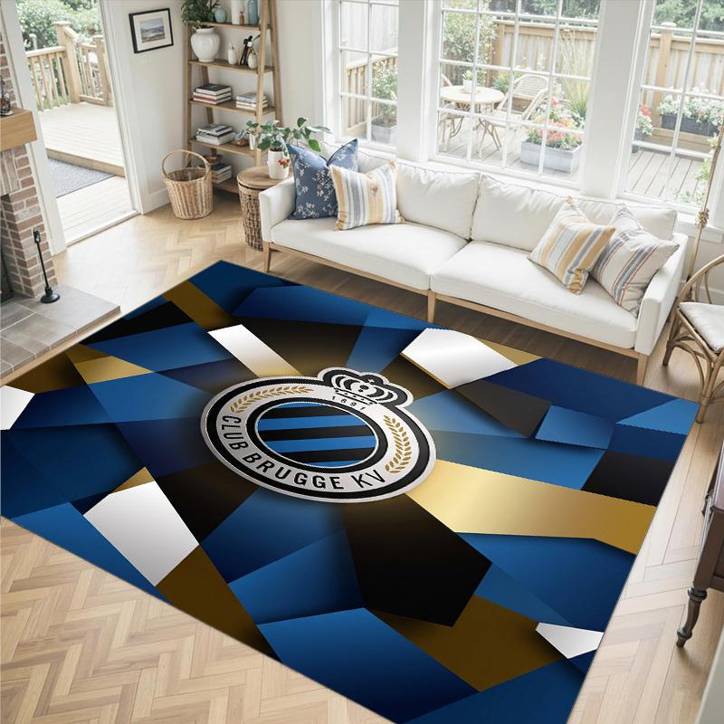 Club Brugge FC Design Tappeto in Velluto di Cristallo Accogliente Non?Tappeto Stampato Antiscivolo per Camera da Letto Soggiorno Ingresso