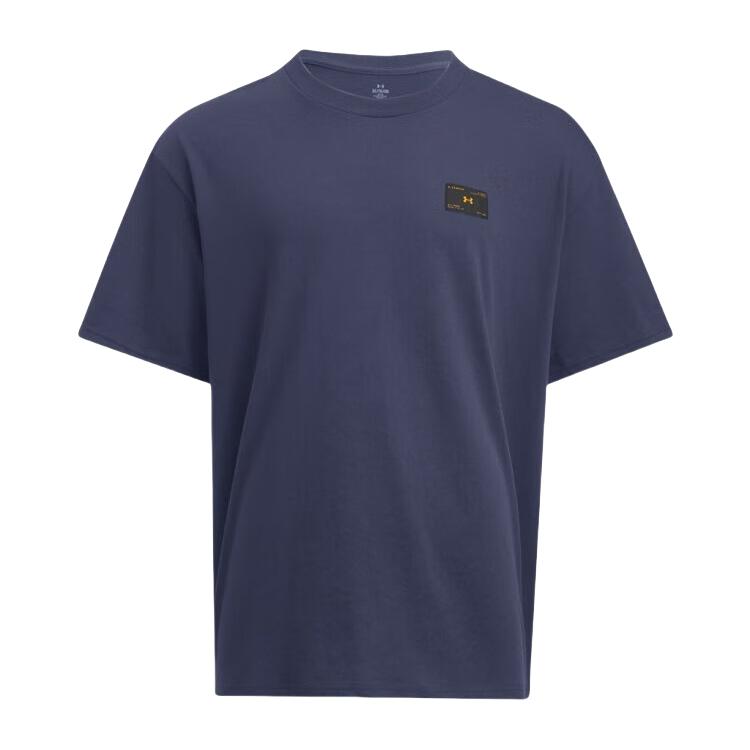 Under Armour Тканая серия Этикетка Тяжелая Модная Повседневная Футболка с коротким рукавом Мужские топы 6005668-403 XL