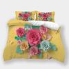 3D Printed Flower Bedding, Women's and Girls' Down Duvet Covers and Pillowcases, 2/3pc King Queen Bed Full-size Duvet Cover Gift