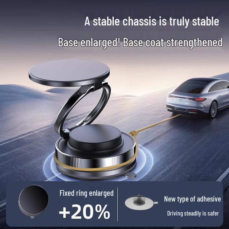 Universal Car Phone Holder: Magnetic Vacuum Mount for Center Console