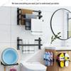 Punch-Free Space Aluminum Bathroom Towel Rack