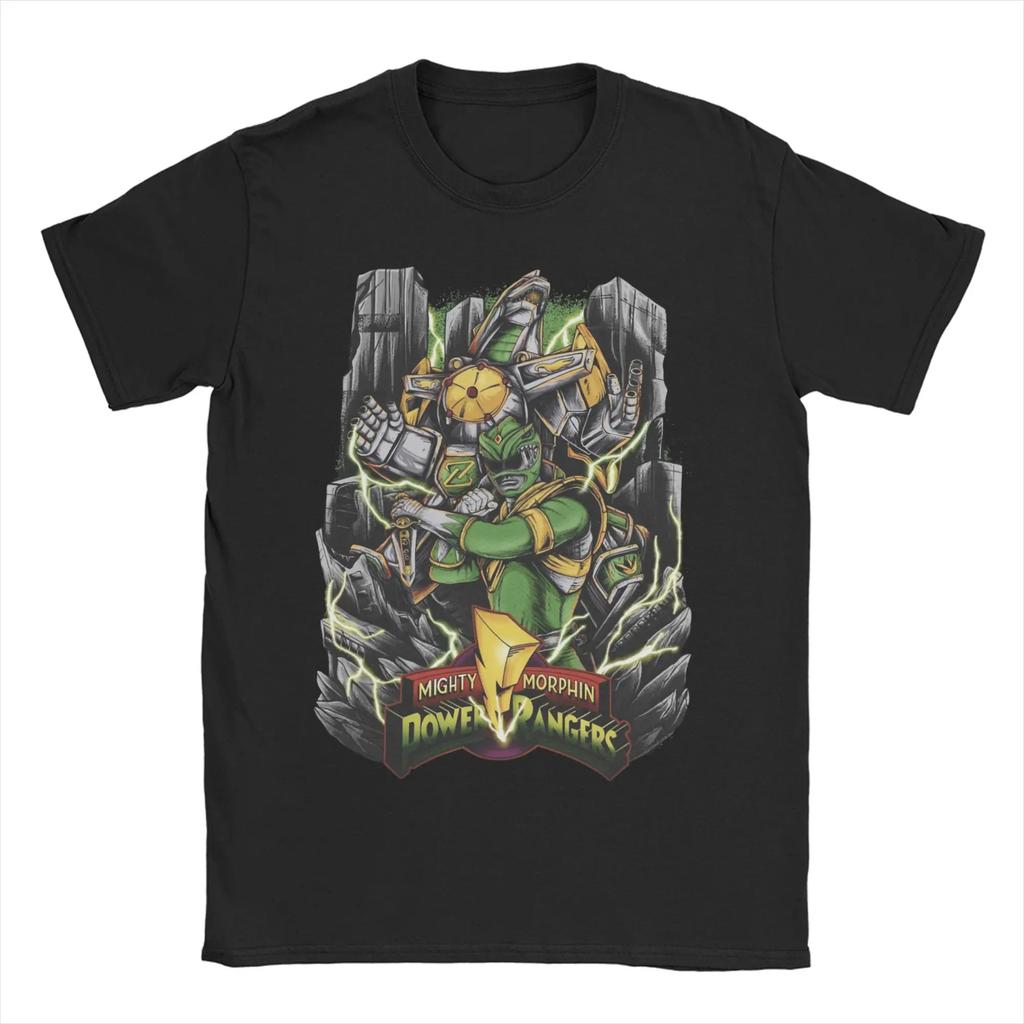 90s Green Power Rangers Unisex Unisexs T Shirt Novelty Tees Short Sleeve O Neck TShirt 100 Cotton Adult Clothing