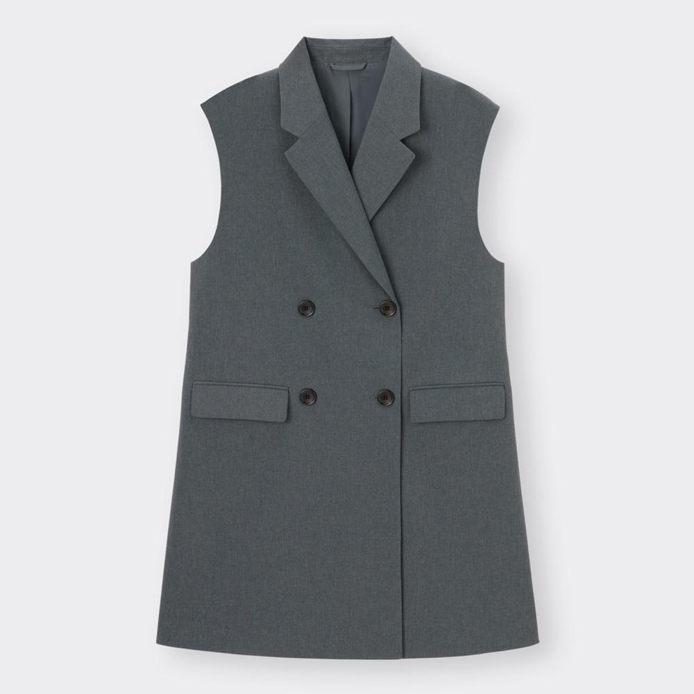 

Двубортный жилет оверсайз GU