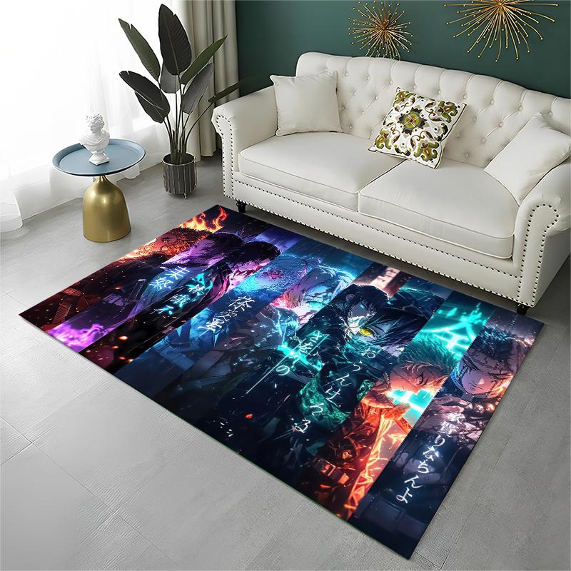 Cartoon Demon Slayer Anime Kamado Nezuko Tanjirou Carpet Rug for Playroom Bedroom Living Room Sofa Home,kid Non-slip Floor Mat