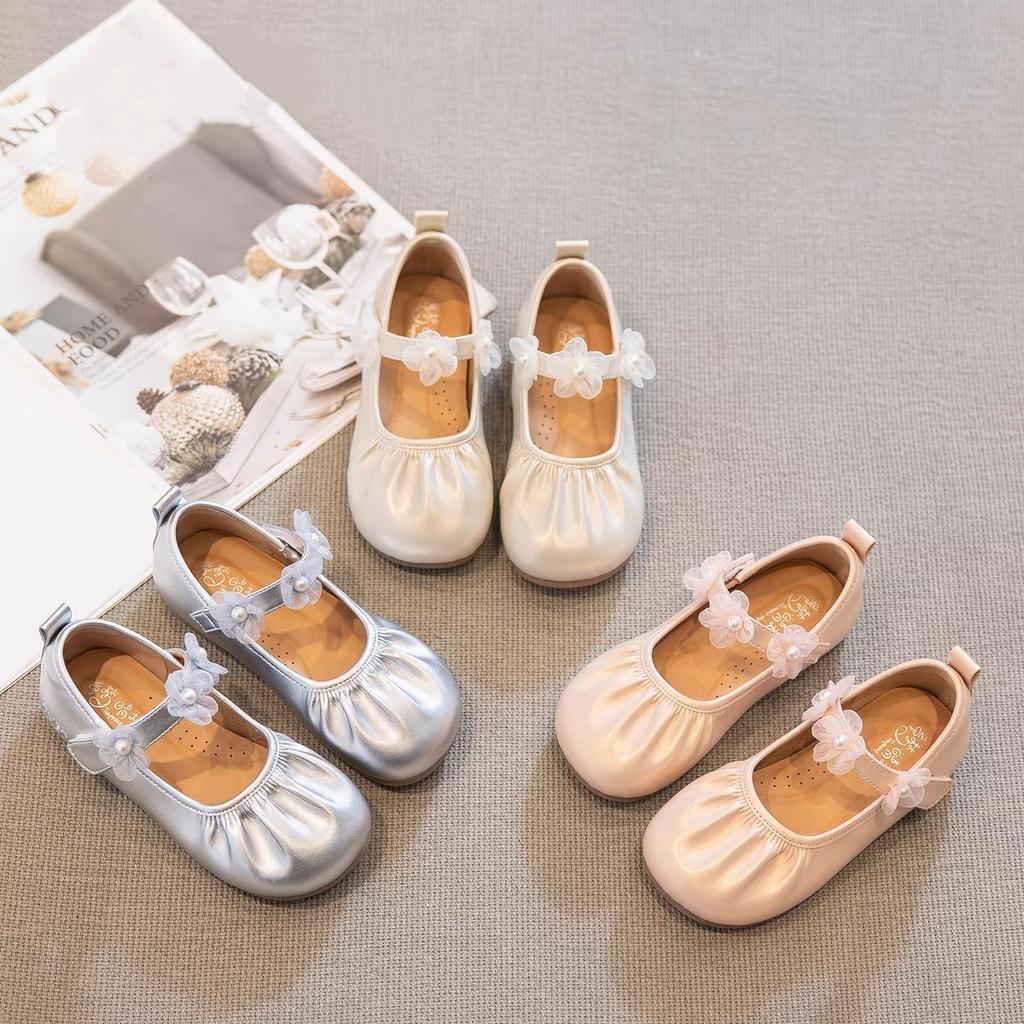 Girls' princess shoes 2025 new children's small leather shoes soft-soled small fragrant single shoes girls' baby shoes spring ladyshoes