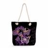 Butterfly print thick rope single-shoulder beach bag 7236 CLE
