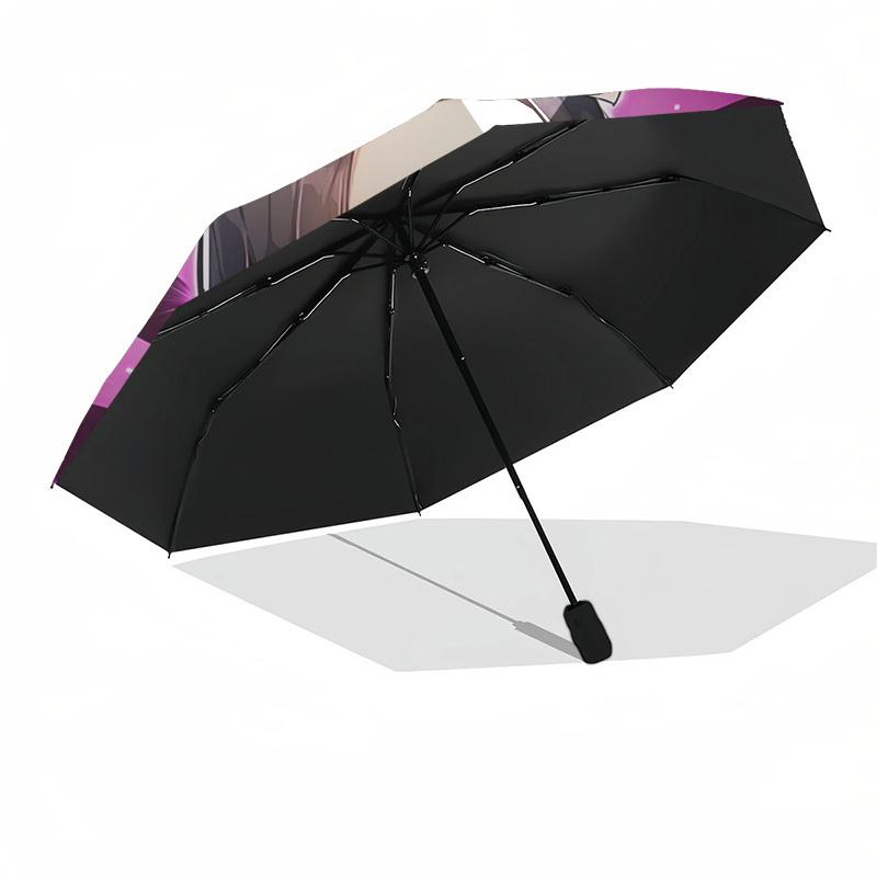 1pc Kaguya-sama Love Is War Inspired Automatic Opening Folding Umbrella with Bamboo Handle Perfect for Fans, Travelers, and Daily Use.L005
