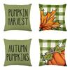 Home Decor Autumn Pumpkin Harvest & Maple Leaf Cushions Pattern Cushion Cover Suitable for Sofa Bedroom Car Pillow Cover
