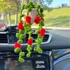 Handmade Crochet Car Styling Plant Succulent Car Plant Ornamentos Decoration