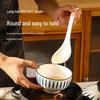 Japanese Ceramic Long-Handle Soup Spoon