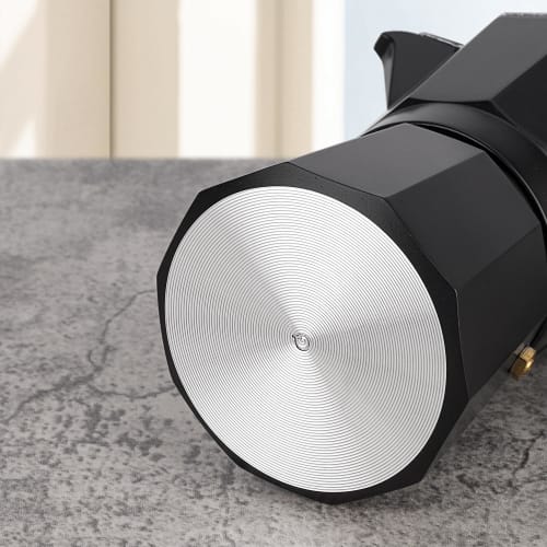 MERMOO YILAN Stovetop Espresso Maker, 6 Cups, 300ml, Black, Moka Pot, Aluminum, Coffee Maker, Outdoor Coffee, Espresso Machine