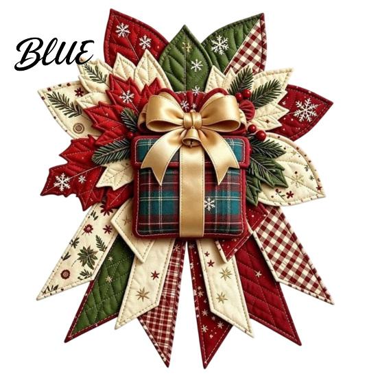 Customizable Holiday Party Favors Christmas DIY Quilted Bow Sewing Craft Kit, Pre-cut Patchwork Educational Crafting Kits for School Set, Door Hanger