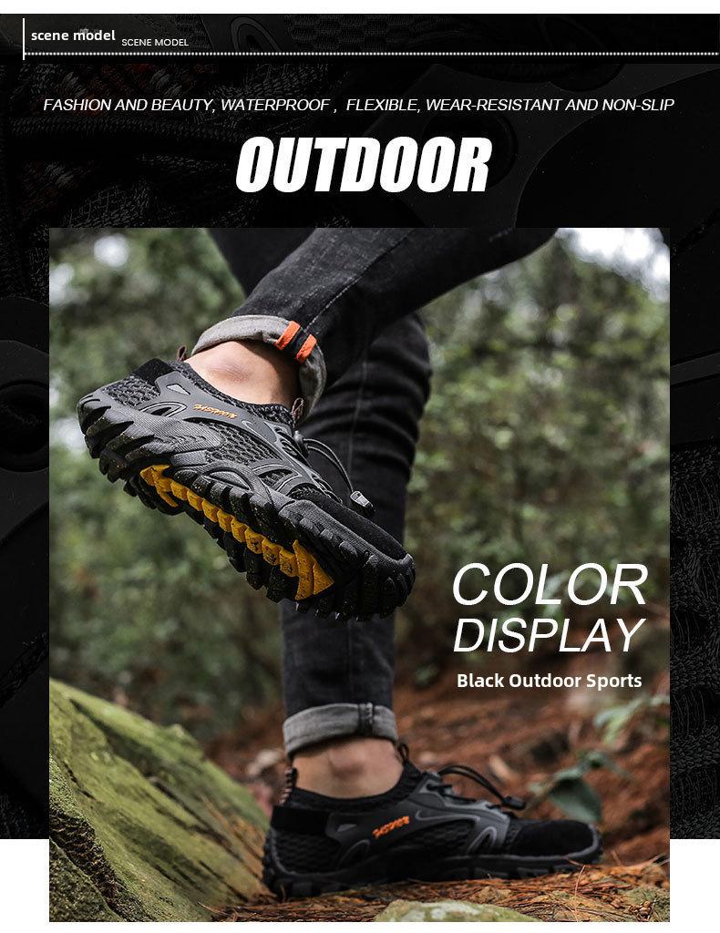 Men's Amphibious Trail Shoes: Outdoor Rock Climbing, River Tracing, Hiking, and Cross-Country Running.